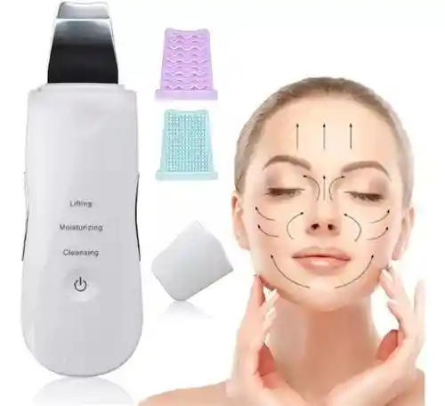 Limpiador Facial Ultrasónico 3 En1 Espátula Removedor