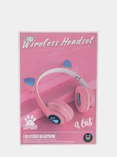 Auriculares Diadema Gato Bluetooth Colorido Led Luminoso