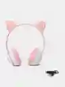 Auriculares Diadema Gato Bluetooth Colorido Led Luminoso