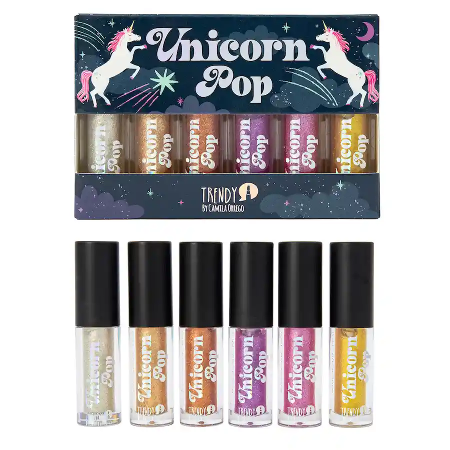 Kit Delineador Glitter X6 Unicorn Trendy