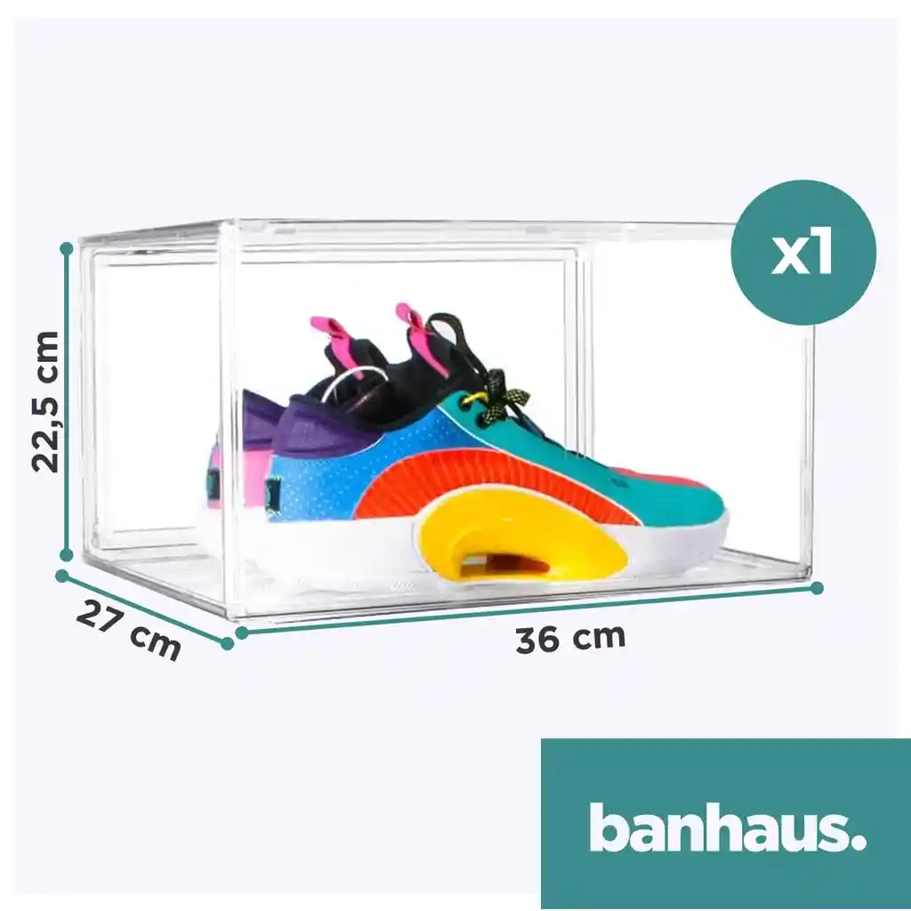 Caja Organizadora Zapatos Premium Banhaus 100% Transparente