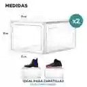 Caja Organizadora De Zapatos Set X2 Banhaus Apilable Premium