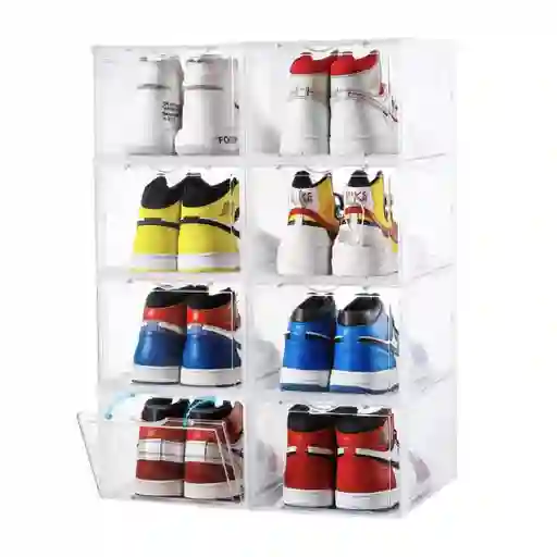 Caja Organizadora De Zapatos Set X2 Banhaus Apilable Premium