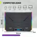 Base Refrigerante Portatil Gamer 6 Ventiladores Lcd Rgb 17