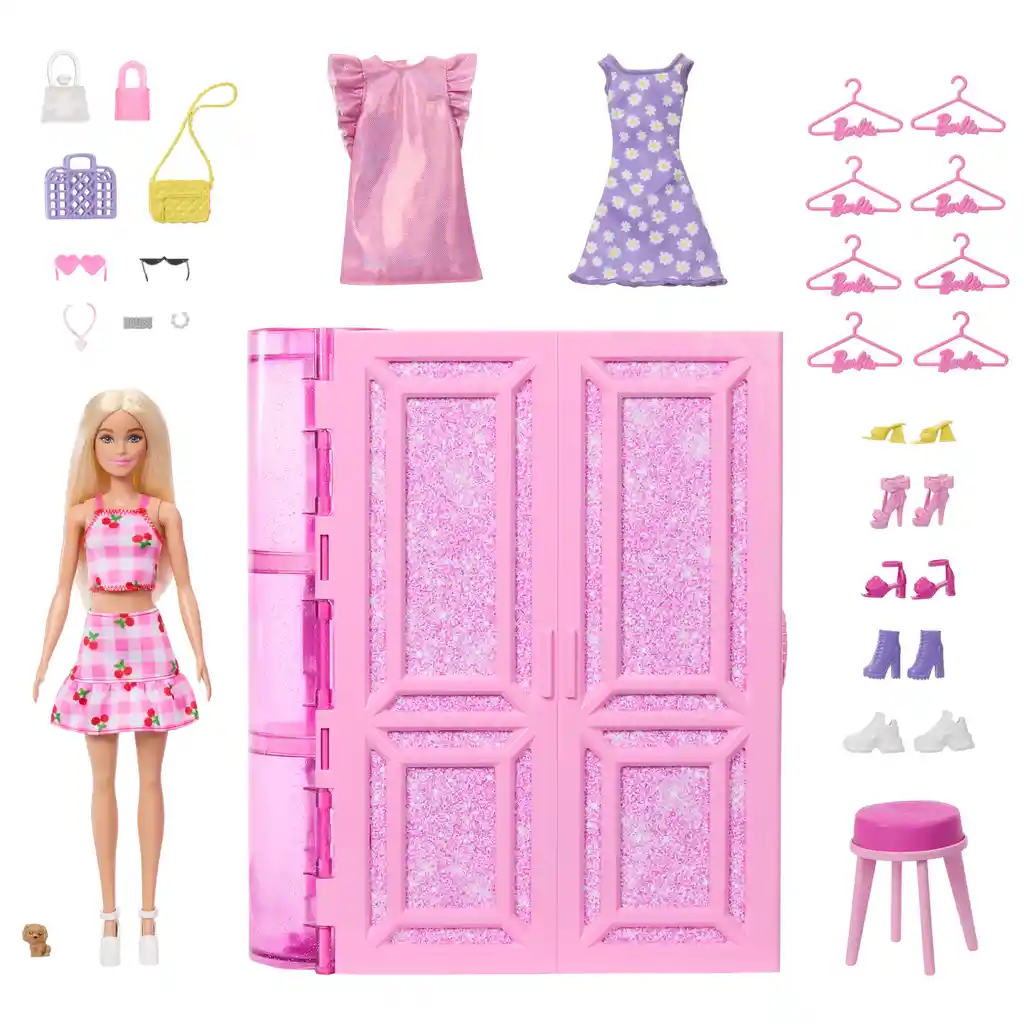 Barbie Clóset De Los Sueños Con Accesorios Y Muñeca