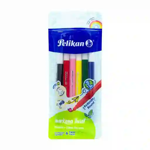 Plumones Pelikan X 6 Unidades Markana Twist