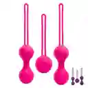 Kit 3 Bolas Vaginales Kegel Con Peso Silicona Médica