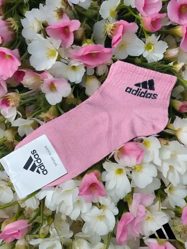 Media Tobillera Deportivas Única Talla, Estirables, Calcetín Adidas O Nike Color Rosado Pastel