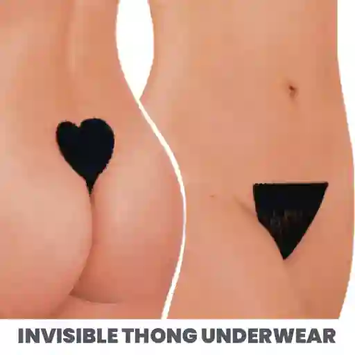 Panty Invisible Adhesivo / Invisible Thong Underwear Negro