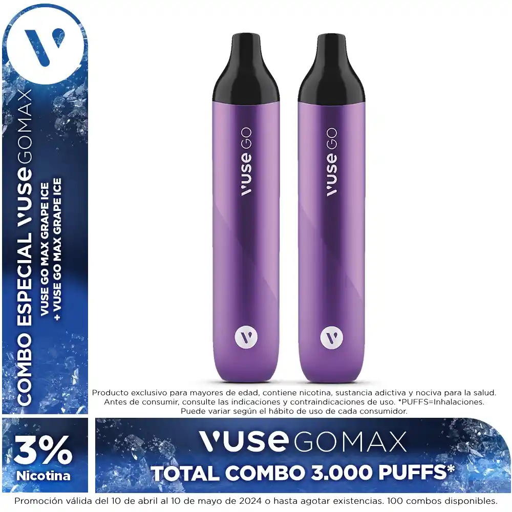 Combo 2 Vuse Go Max Grape Ice