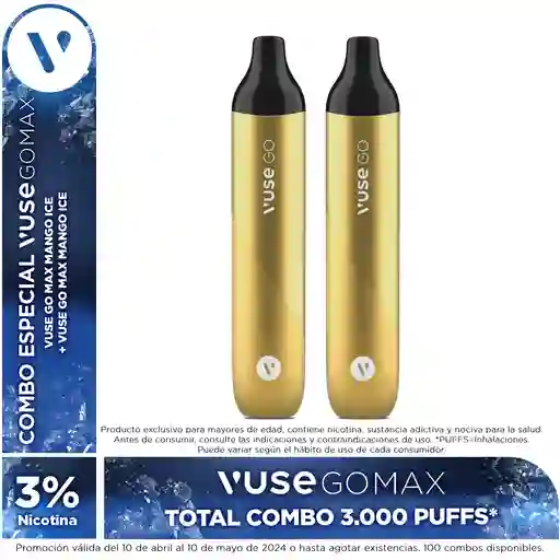 Combo 2 Vuse Go Max Mango Ice 1500 Puffs