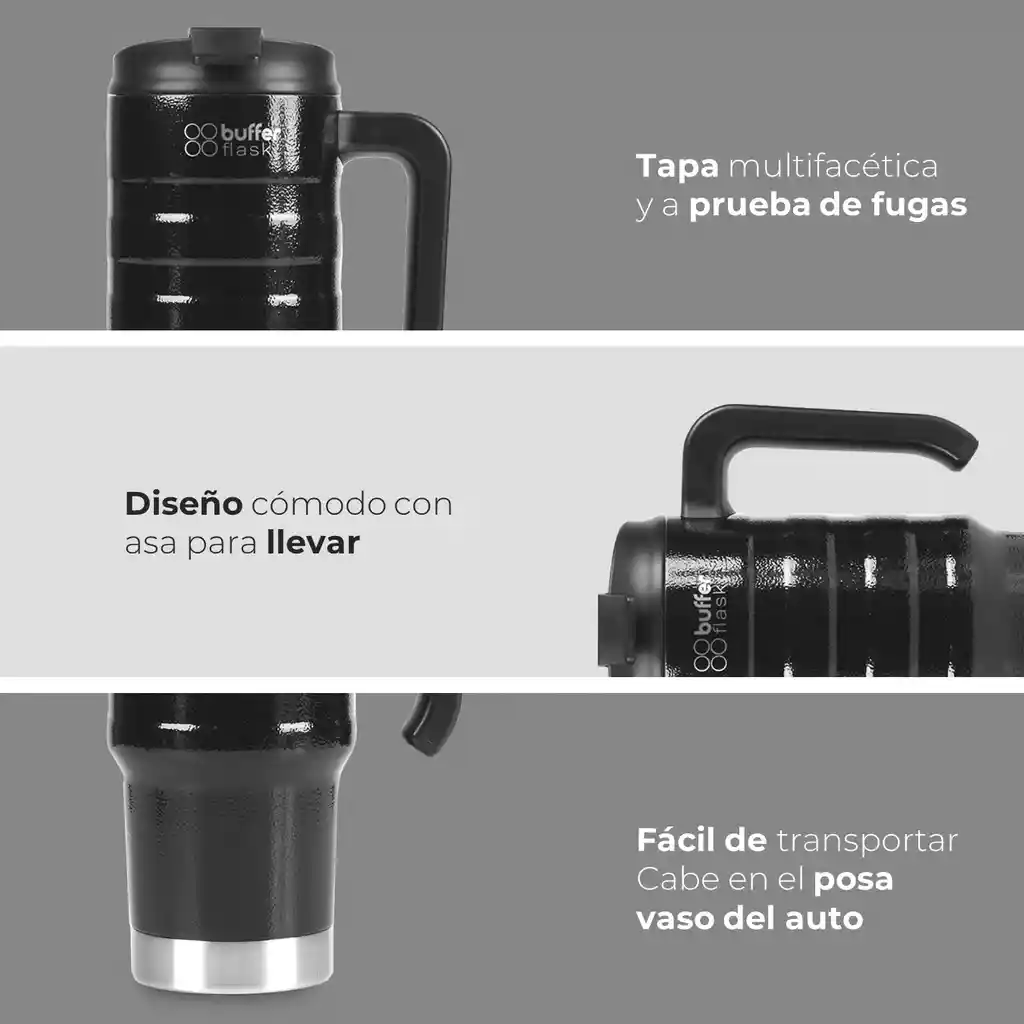 Vaso Termo Termico Buffer 700ml Acero Inoxidale Frio Y Calor