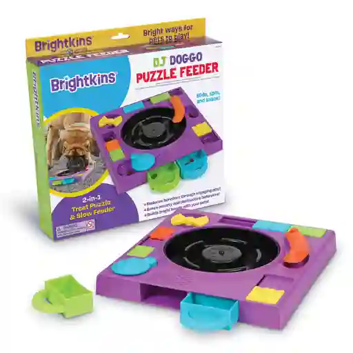 Brightkins™ Dj Turntable Puzzle Feeder