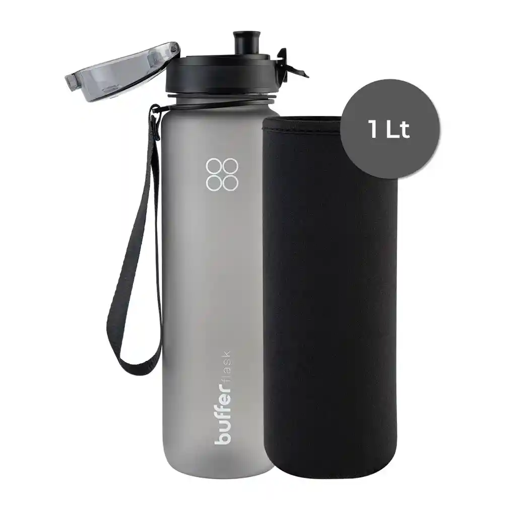 Botella Agua 1l Botilito Buffer Deporte Ciclismo Gimnasio