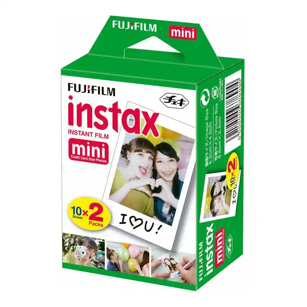 Pelicula Papel Fotografico Fujifilm Instax Mini X 20 Hojas