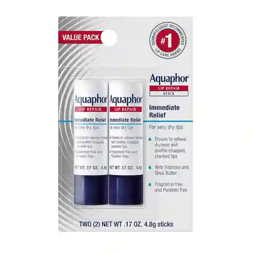 Aquaphor Barra De Reparación De Labios X 2