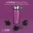 Termo Botella Agua Termica Inoxidable Buffer + 4 Tapas