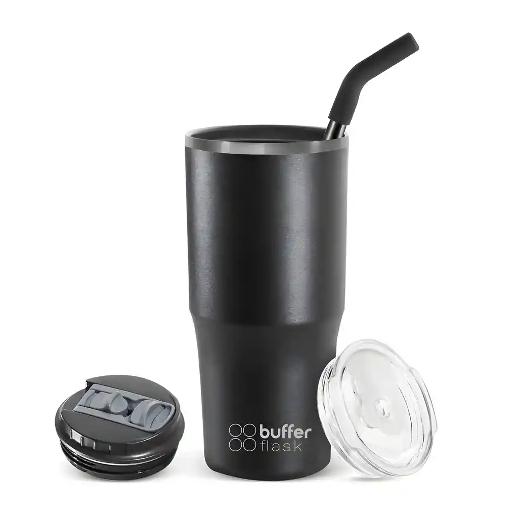 Mug Vaso Termo Agua Cafe 700ml Buffer Acero Inox + Tapas