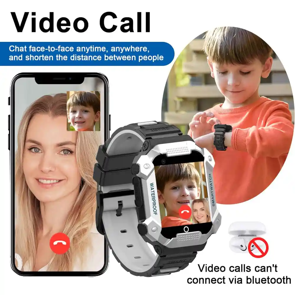 Reloj Inteligente Niños Localizador Gps 4g Video Llamada K20