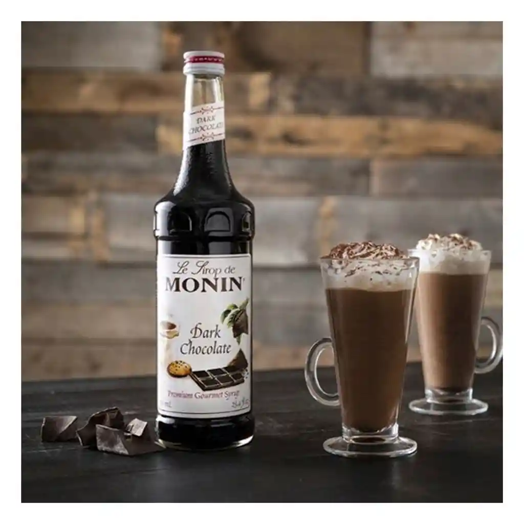 Monin Sirope De Chocolate Oscuro - Dark Chocolate 750 Ml (25.4 Fl Oz)