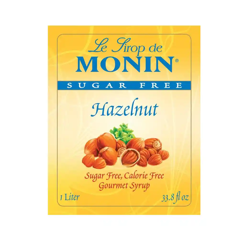 Monin Sirope De Avellana Sugar Free - Hazelnut 750 Ml (25.4 Fl Oz)