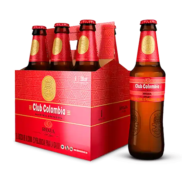 Cerveza Club Colombia Roja X6