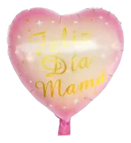 Globo Metalizado Corazon Feliz Dia Mama