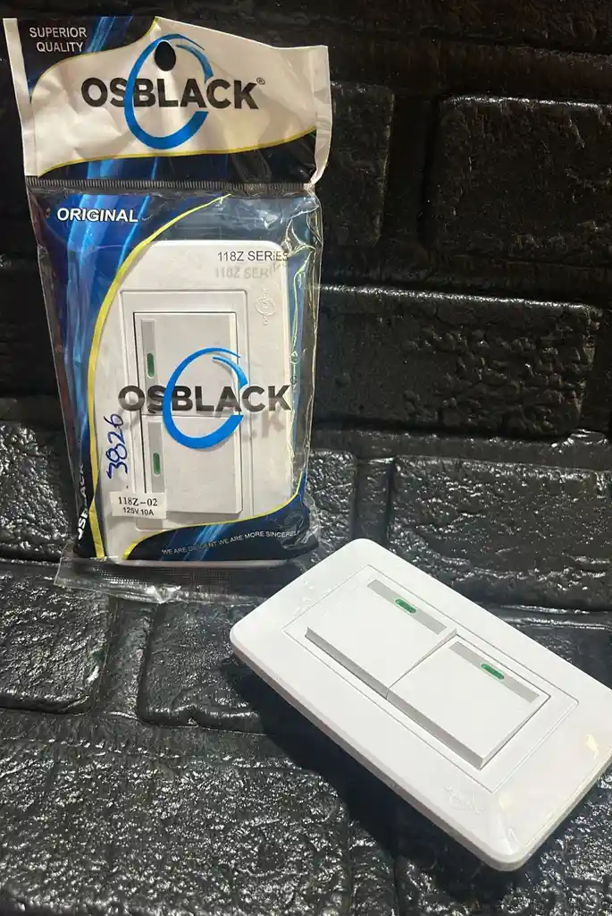 Interruptor Doble Osblack Cod.3826