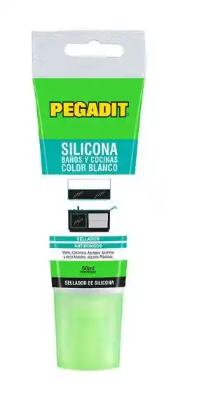 Silicona Blanca 50 Ml Pegadit Baños Y Cocinas