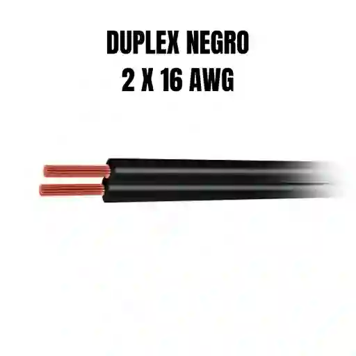 Cable Electrico Duplex 2 X 16 Awg X 1 Mt Negro