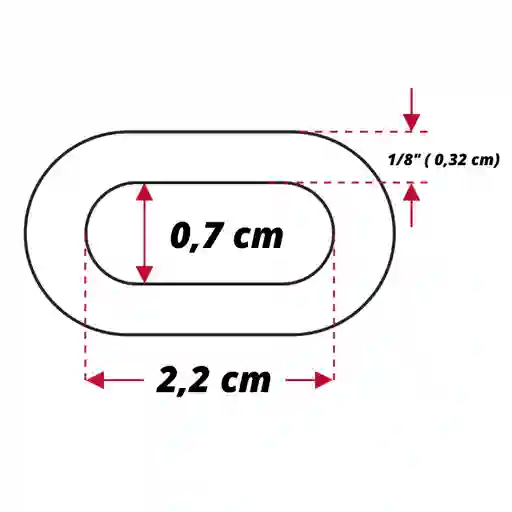 Cadena Galvanizada 1/8 Pulgadas X 1 Mt