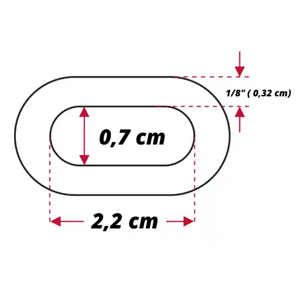 Cadena Galvanizada 1/8 Pulgadas X 1 Mt
