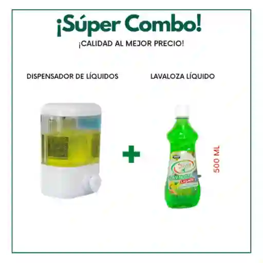¡ Super Combo ! Dispensador 500ml + Lavaloza Liquido Limón 500ml