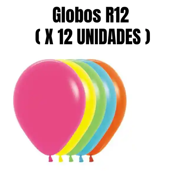 Globos (bombas) R12 Colores Surtidos X 12 Unidades