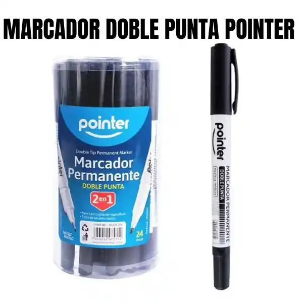Marcadores Doble Punta Pointer (marcador - Micro Punta) X12 Unidades