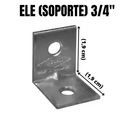 Ele Soporte Metalico 3/4'' (1,9 Cm) Cromado