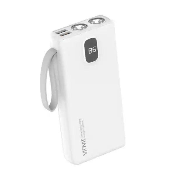 Power Bank De 20.000mah Vidvie Con Linterna Y Pantalla Led - Doble Puerto Usb (carga Rápida)