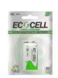 Pila Cuadrada Ecocell 9v 6f22