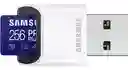 Memoria Microsd Samsung Pro Plus 256gb 180mb/s Adaptador Usb
