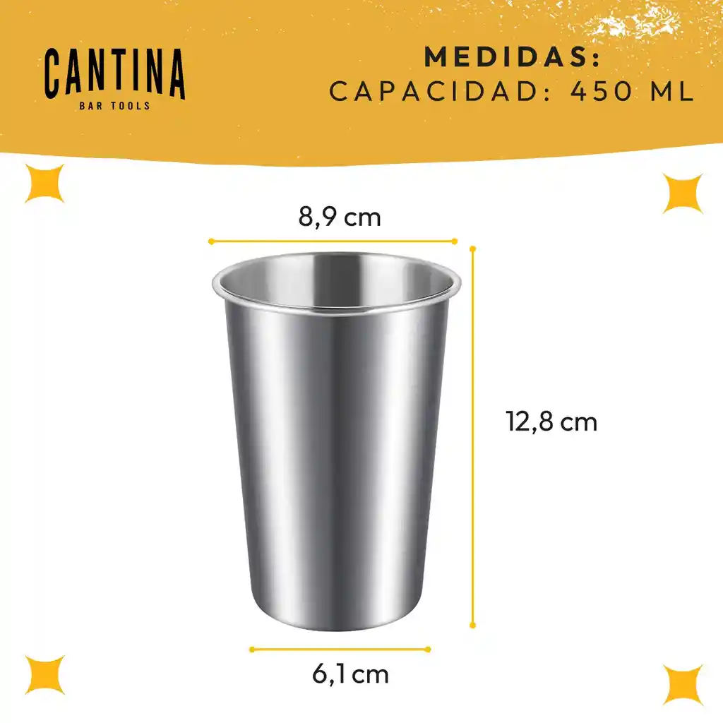 Vasos Acero Inoxidable Alta Calidad Para Frio Y Calor Set X4