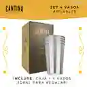 Vasos Acero Inoxidable Alta Calidad Para Frio Y Calor Set X4