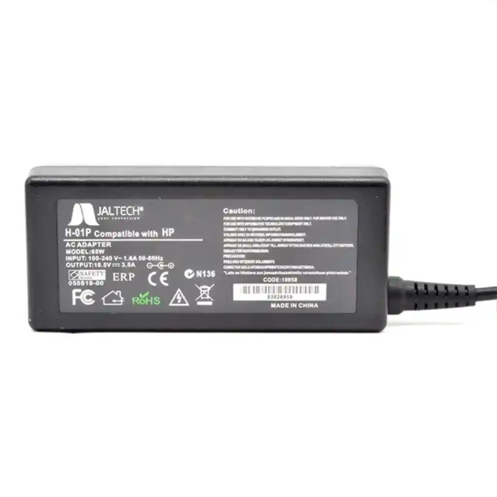 Cargador De Portatil Para Hp 18.5v 3.5a Punta Amarilla