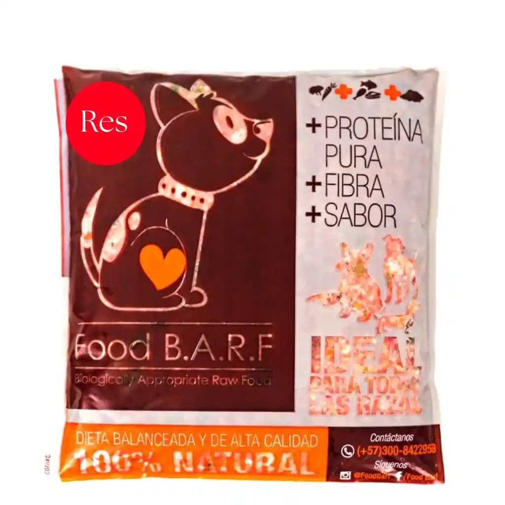 Food B.a.r.f. Alimento Para Perro Dieta Res 500gr