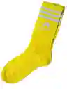 Media Extra Larga Deportiva Única Talla Tipo Adidas, Color Amarillo, Estirable Extralarga