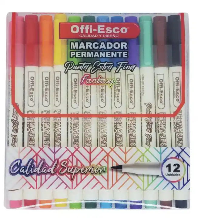 Marcador Permanente Punta Fina Oe 527 X 12 Unid