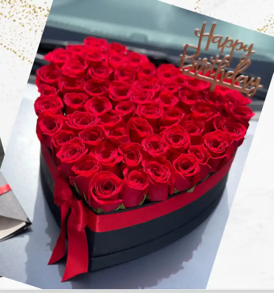 Corazon Con 60 Rosas