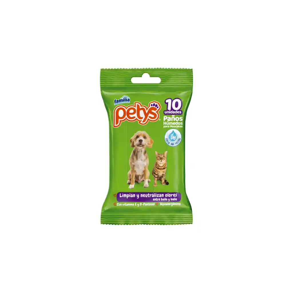 Petys Pañitos Humedos X80unid - Especial Para Mascotas