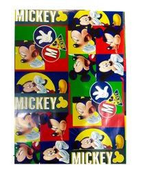 Papel De Regalo Niño Mickey 48 X 68 Cm. X 2 Unidades