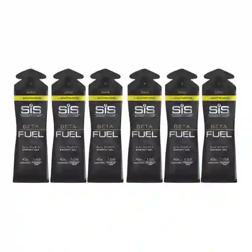 Sis Gel Beta Fuel + Nootropics Limon 60ml X 6 Unds