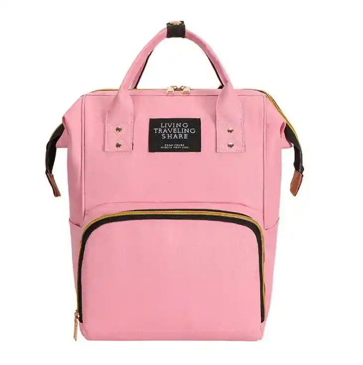 Pañalera Multinfuncional Bebe Mochila Morral Bolso Rosa